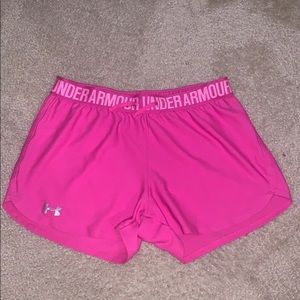 pink under armour shorts